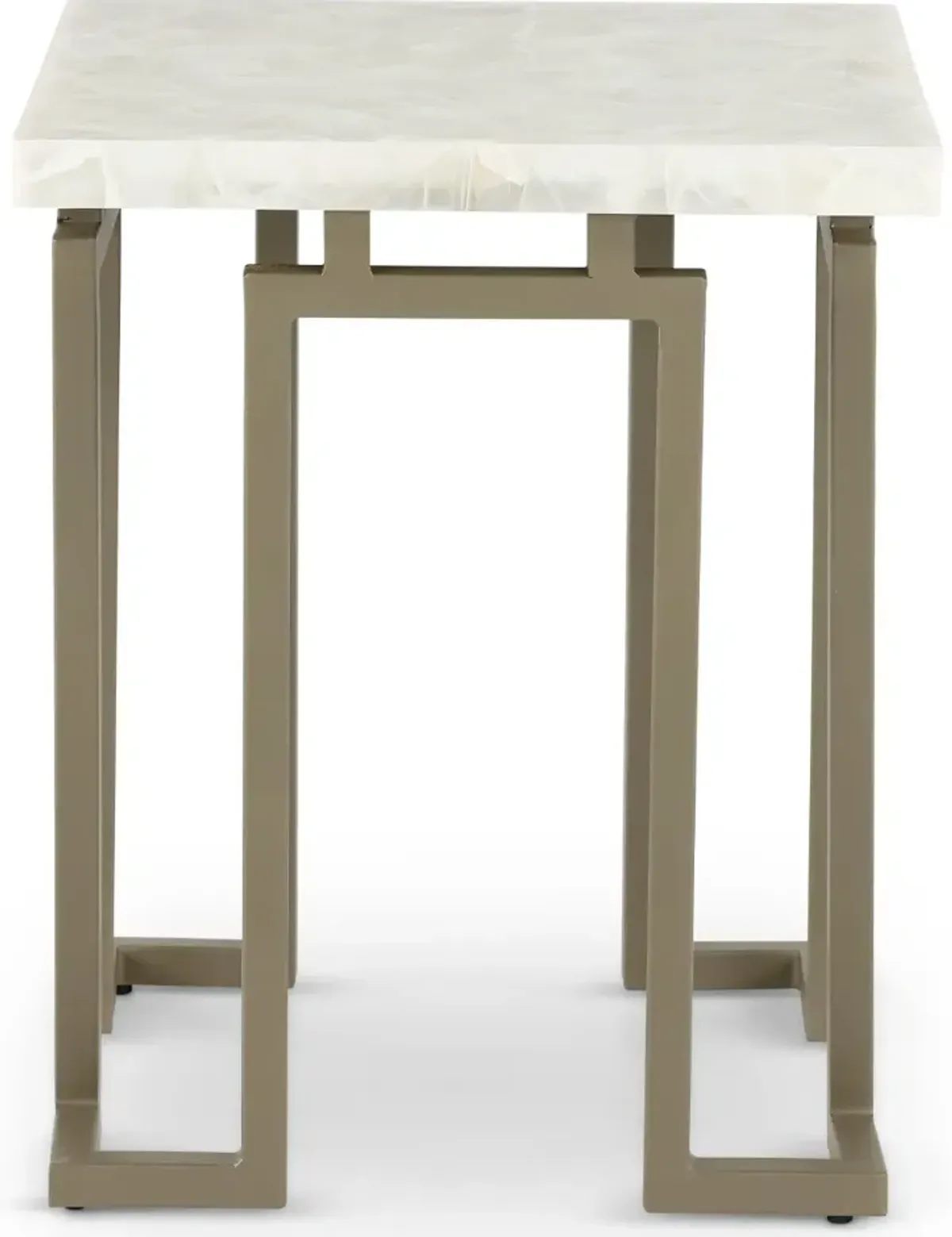 Manhattan Onyx and Gold End Table