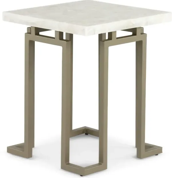 Manhattan Onyx and Gold End Table