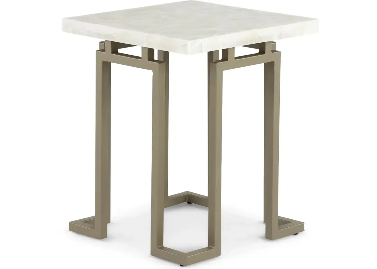 Manhattan Onyx and Gold End Table