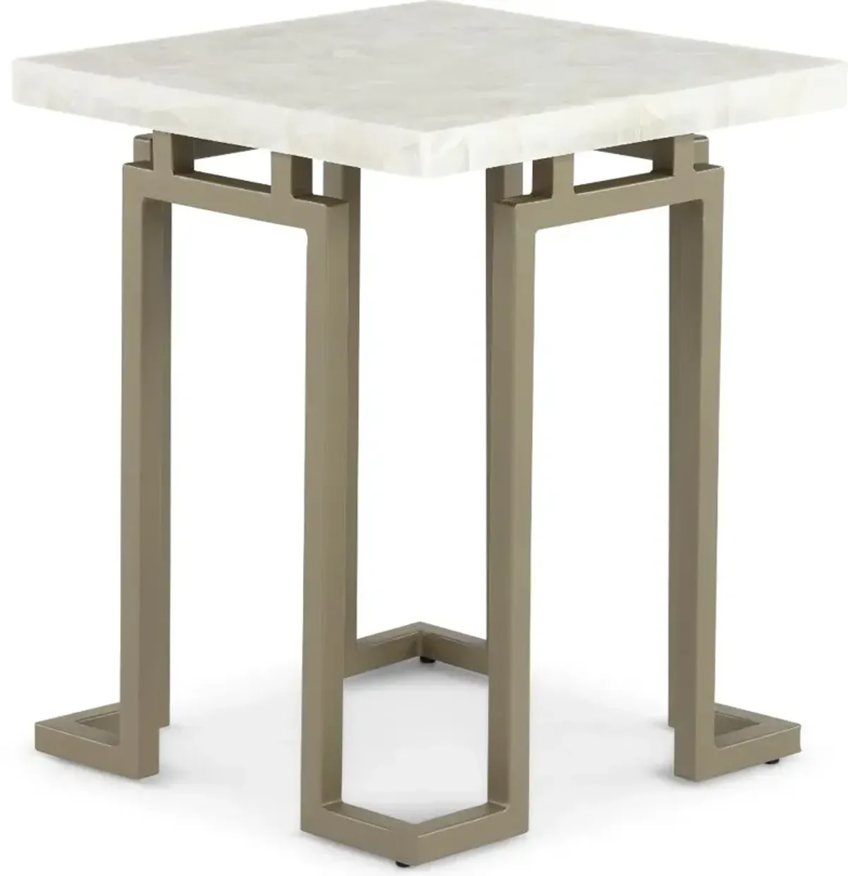 Manhattan Onyx and Gold End Table