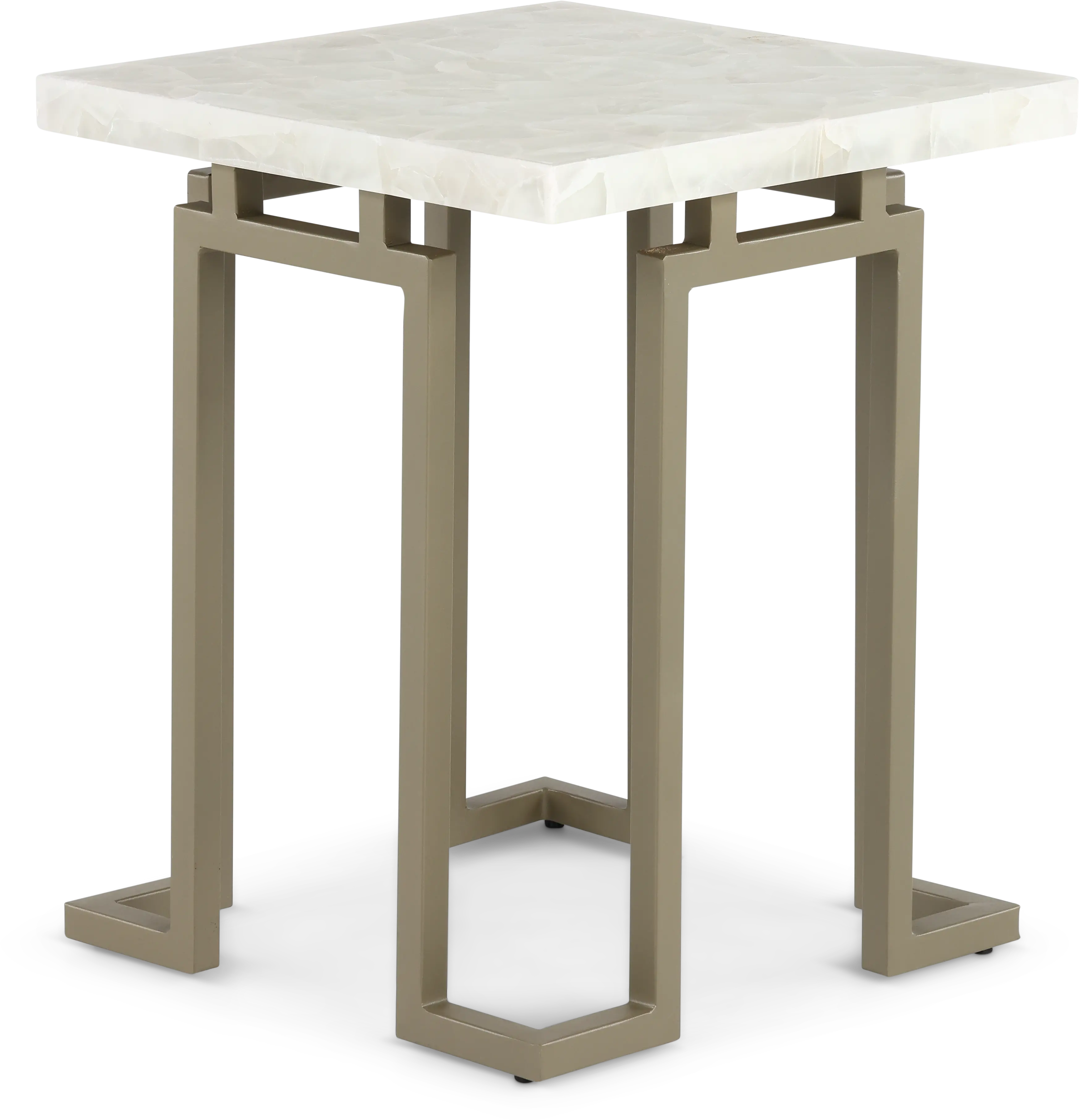 Manhattan Onyx and Gold End Table