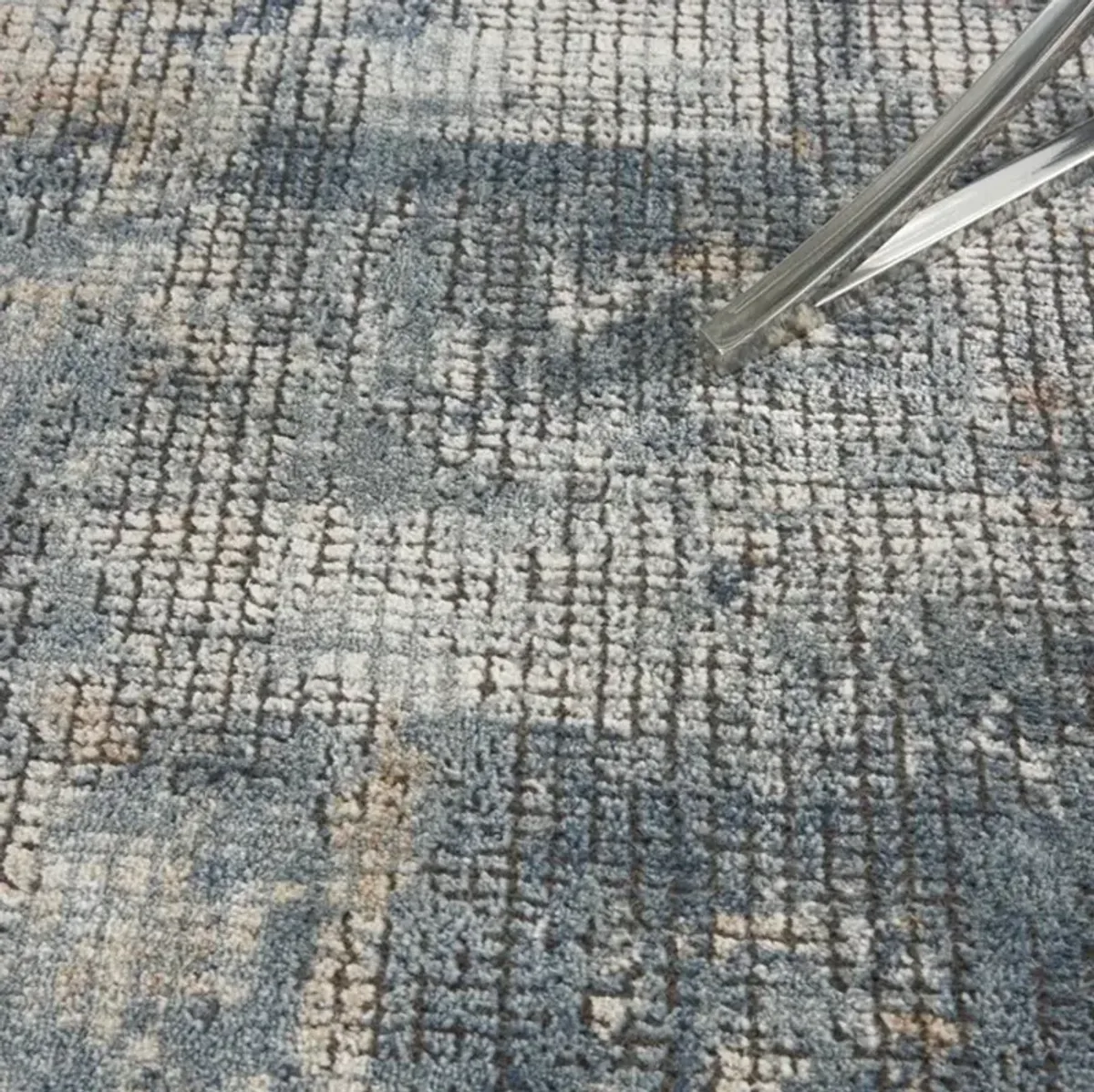 Quarry 9 x 12 Blue and Beige Area Rug