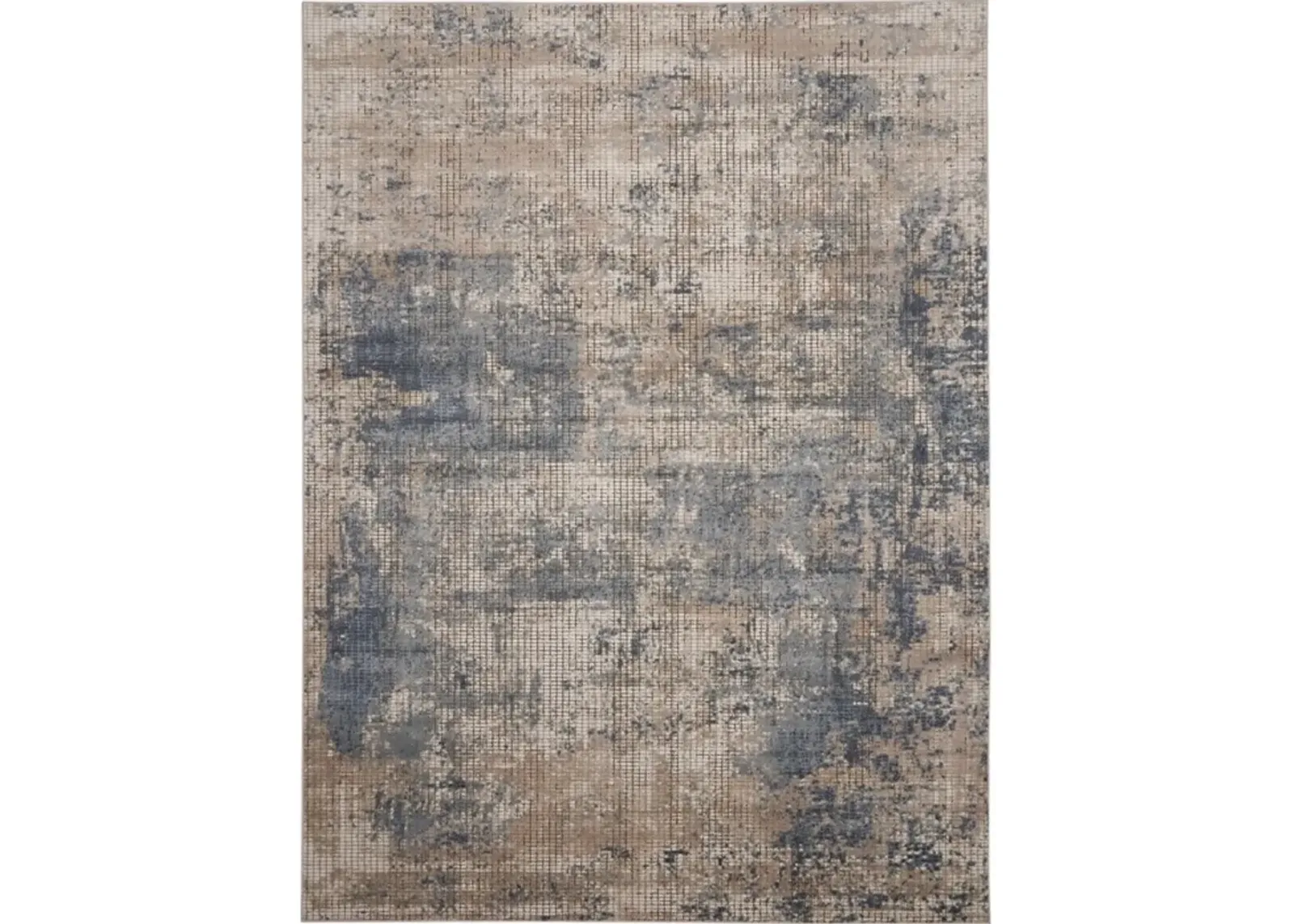 Quarry 9 x 12 Blue and Beige Area Rug