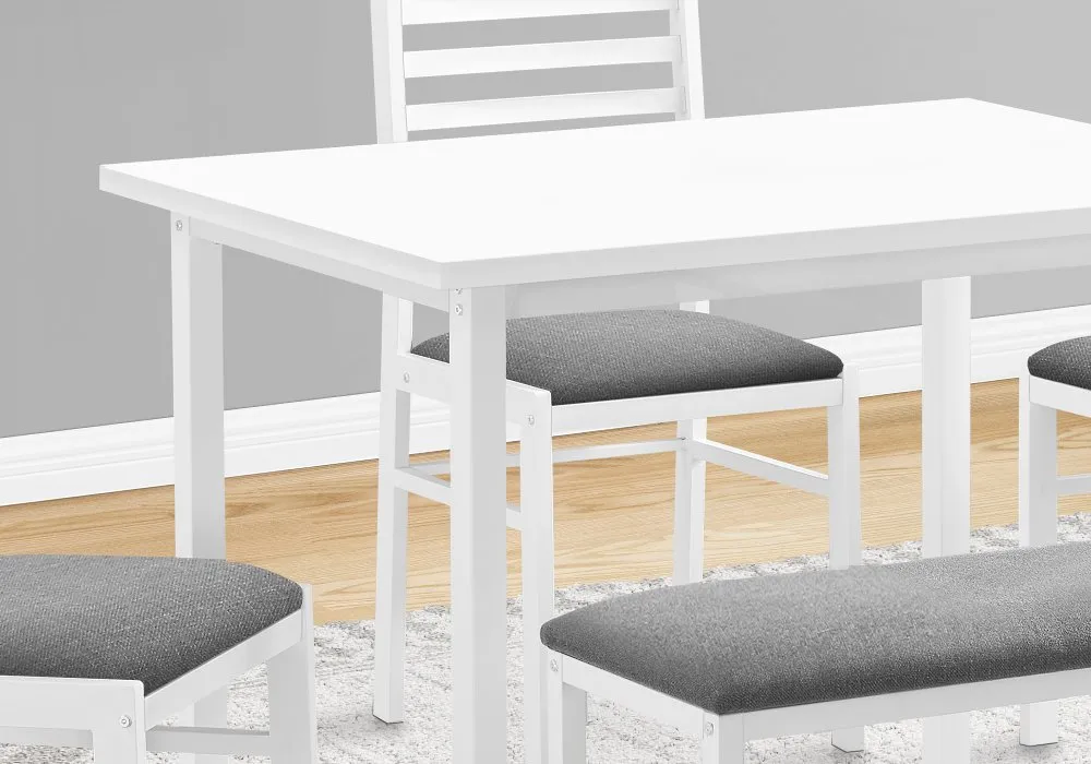 Hadley White 5 Piece Dining Set