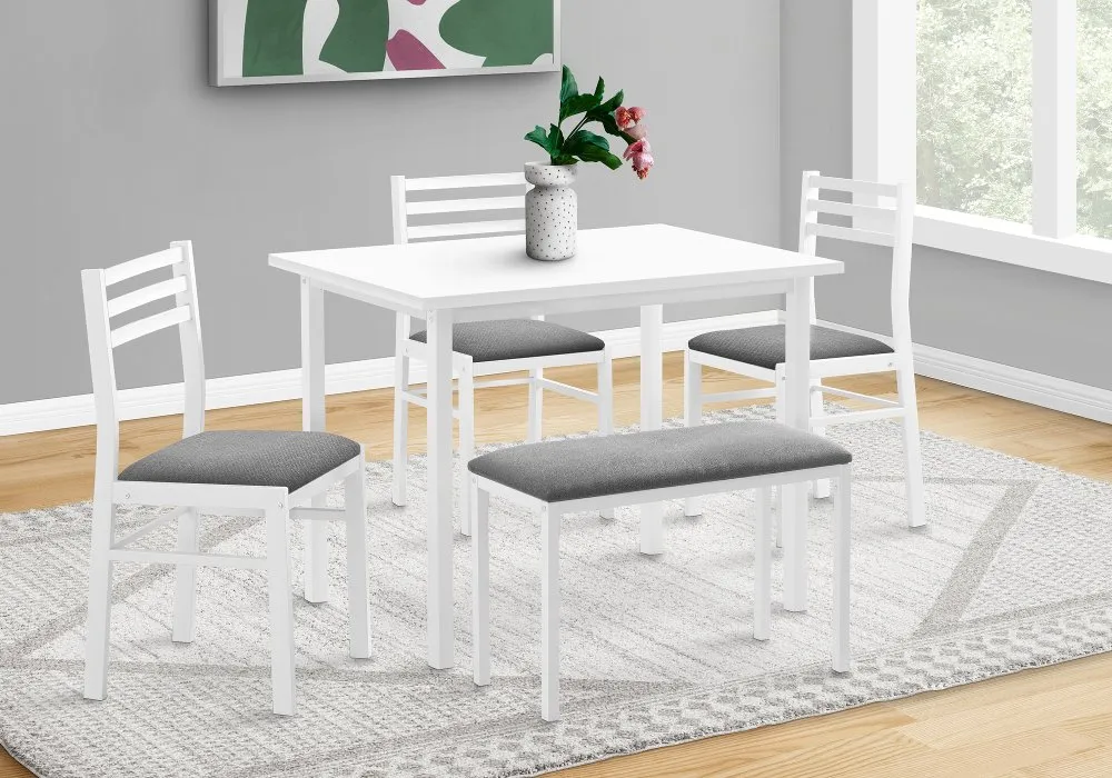 Hadley White 5 Piece Dining Set