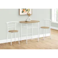 Avery Natural and White 3 Piece Dining Set
