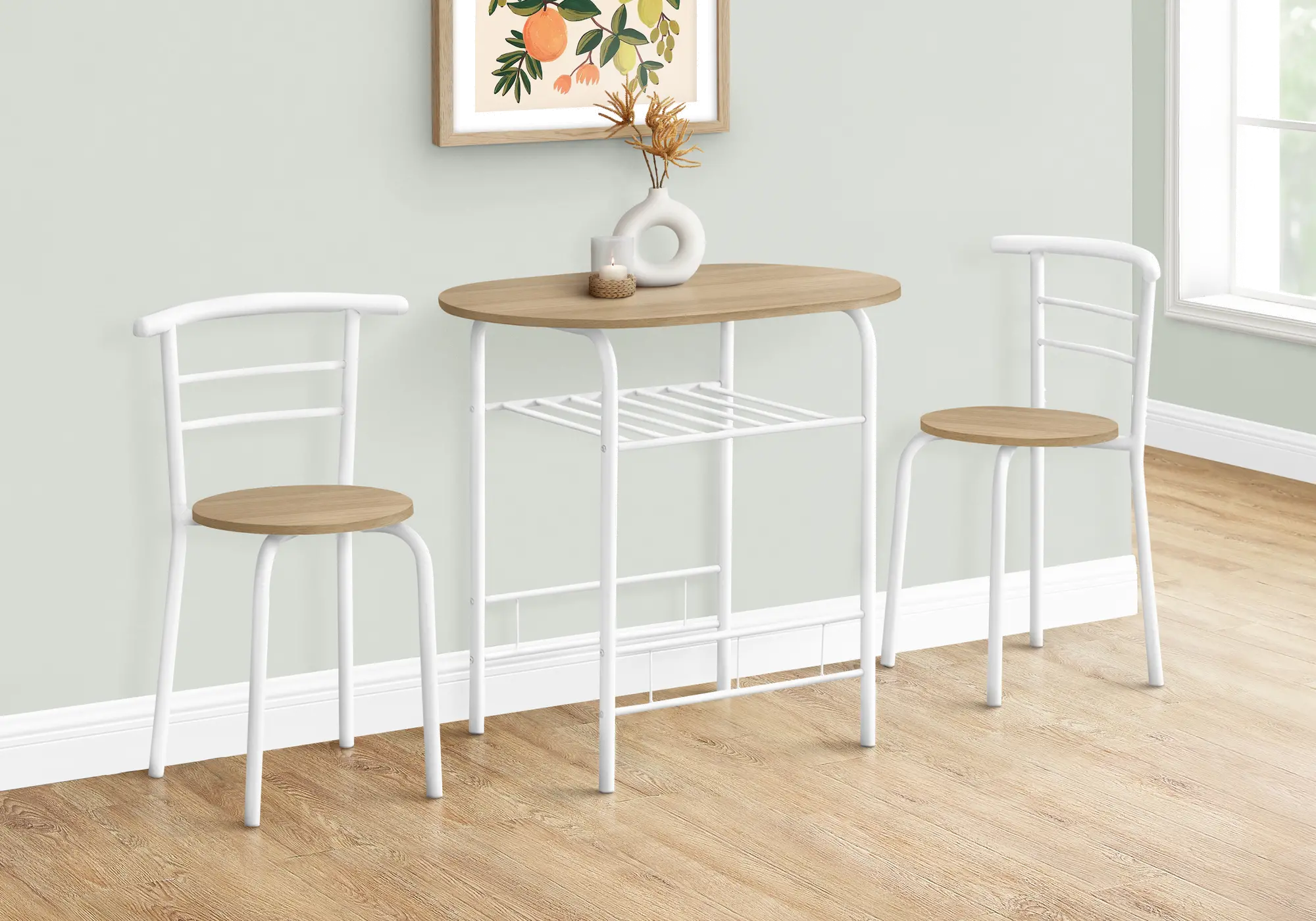 Avery Natural and White 3 Piece Dining Set