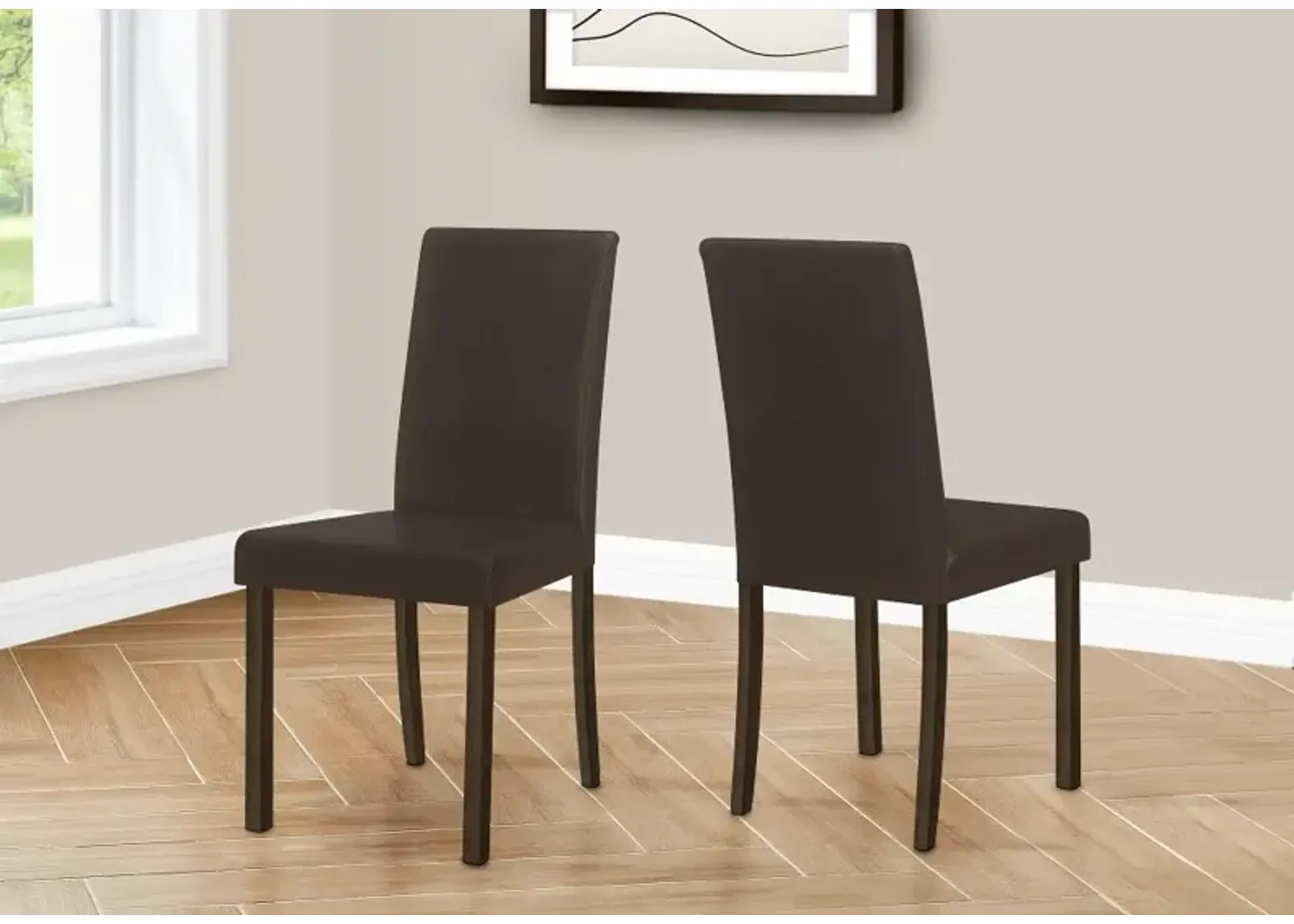 Laina Brown Upholstered Dining Chair, Set of 2