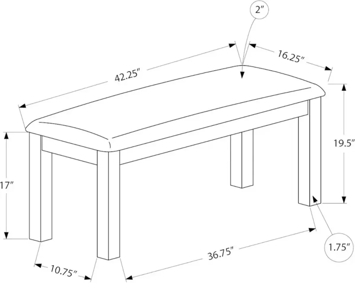 Laina Brown Dining Bench