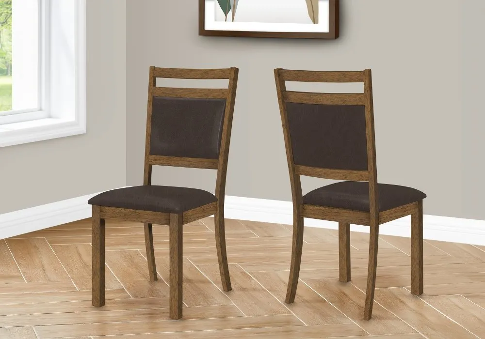 Malina Walnut Brown Dining Chair, Set of 2