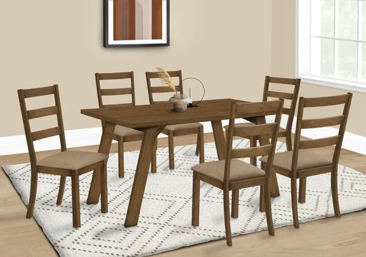 Malina Walnut Brown Rectangular Dining Table