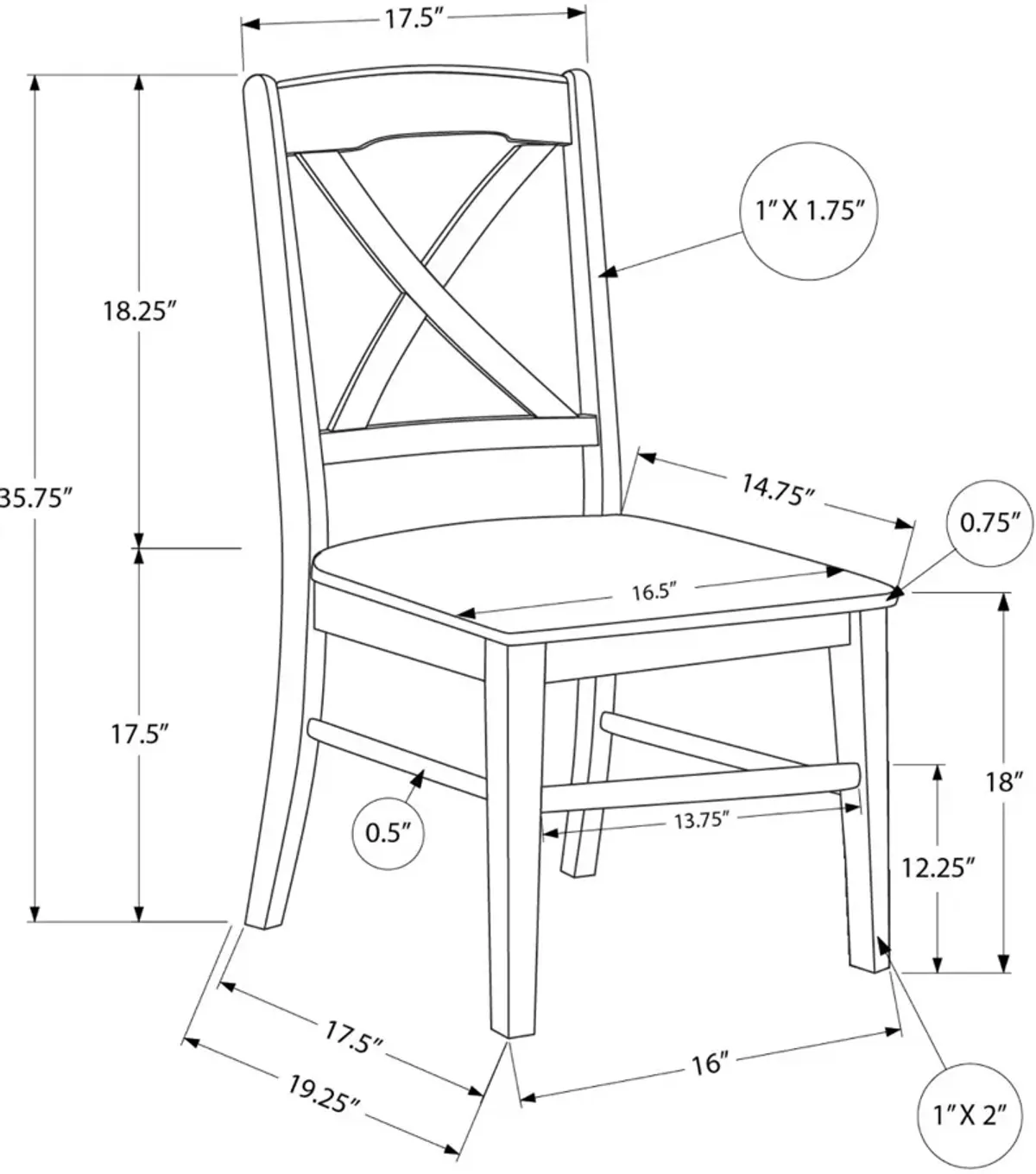 Marion White Dining Chair, Set of 2