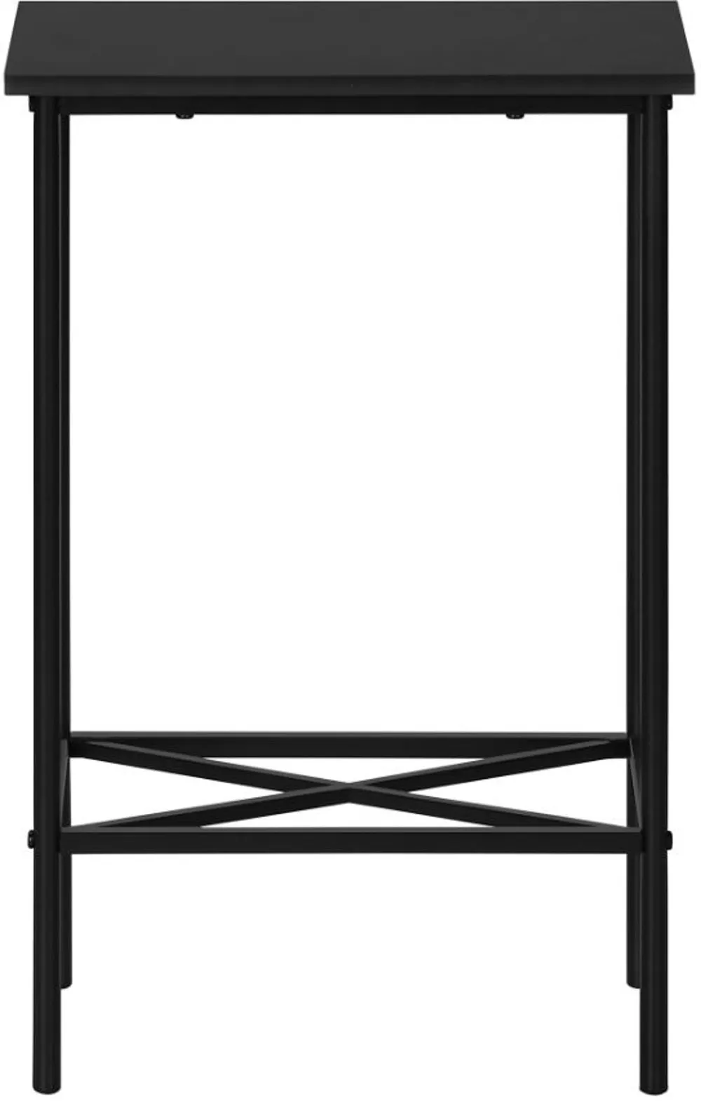 Ava Black Metal Accent Table