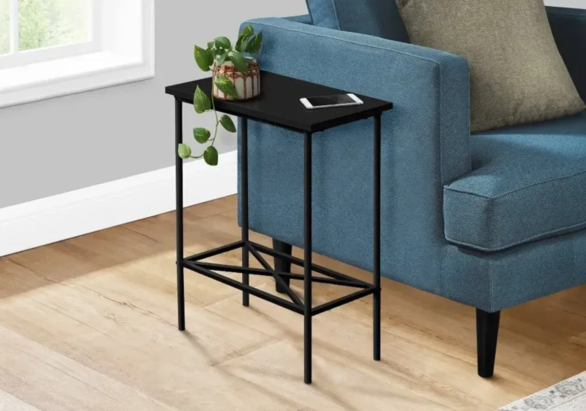 Ava Black Metal Accent Table