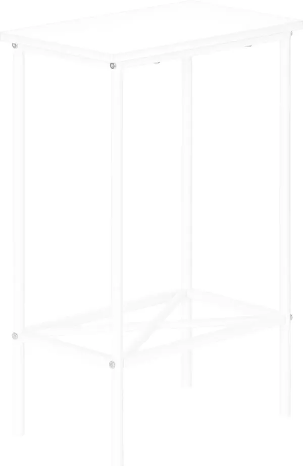 Ava White Metal Accent Table