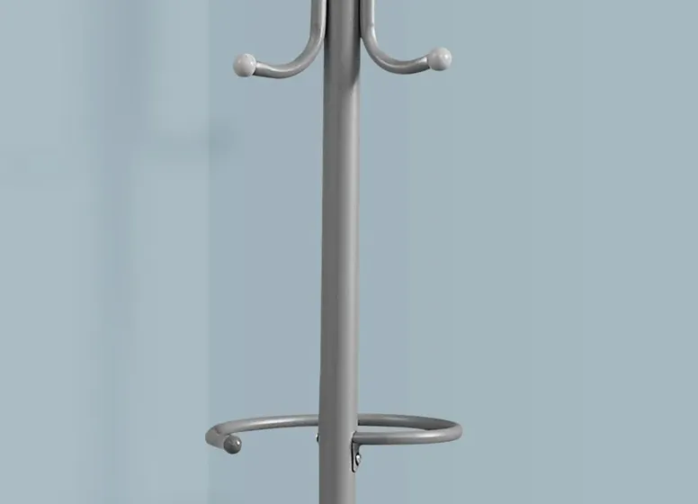 Reign Silver Metal Hall Tree Coat Rack