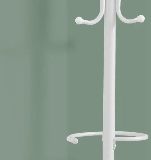 Reign White Metal Coat Rack Hall Tree