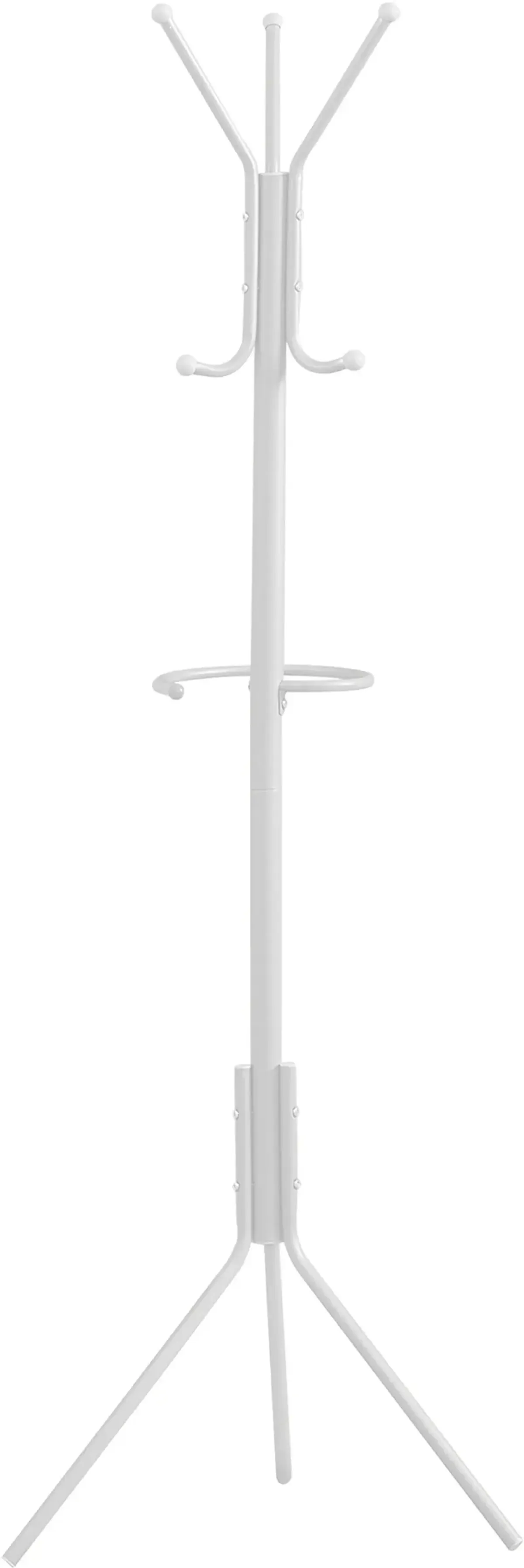 Reign White Metal Coat Rack Hall Tree