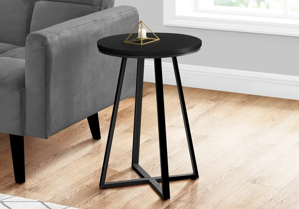 Elissa Black Round Side Table