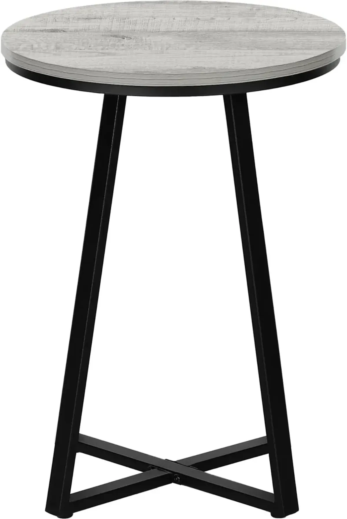 Elissa Gray and Black Round Side Table