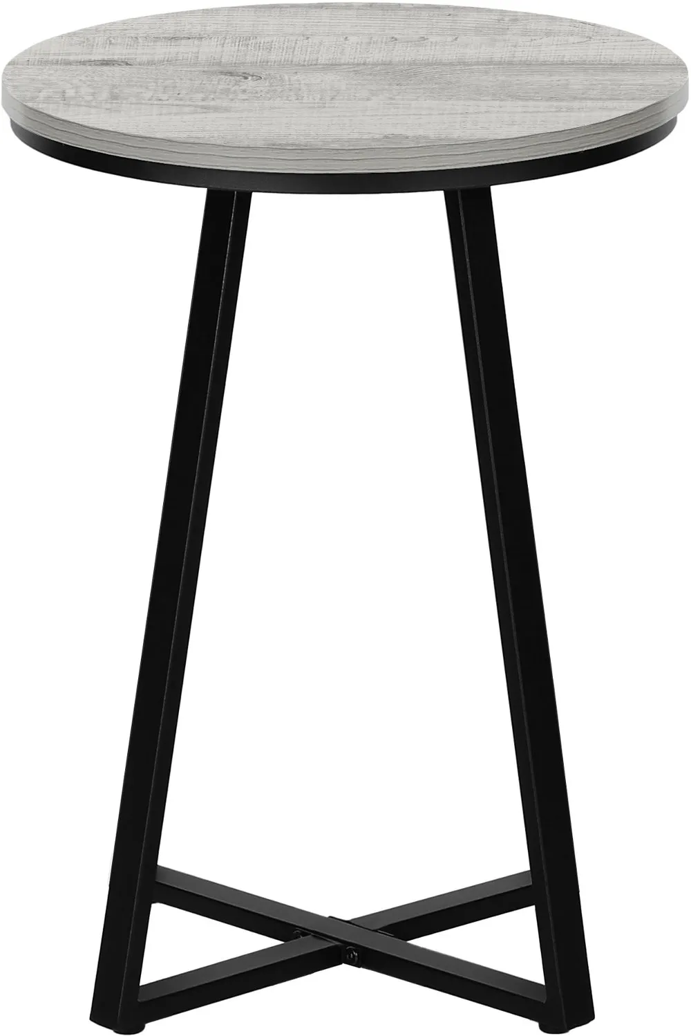 Elissa Gray and Black Round Side Table