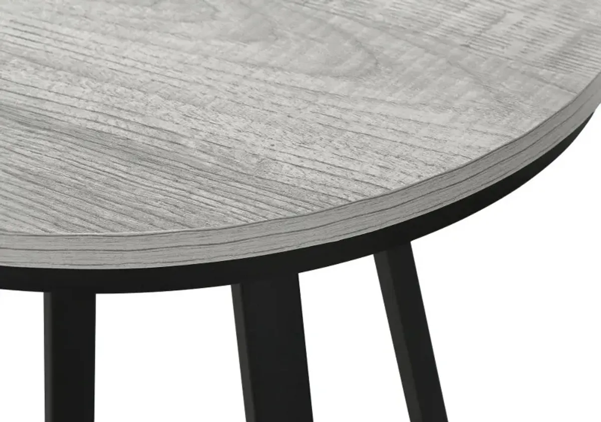 Elissa Gray and Black Round Side Table