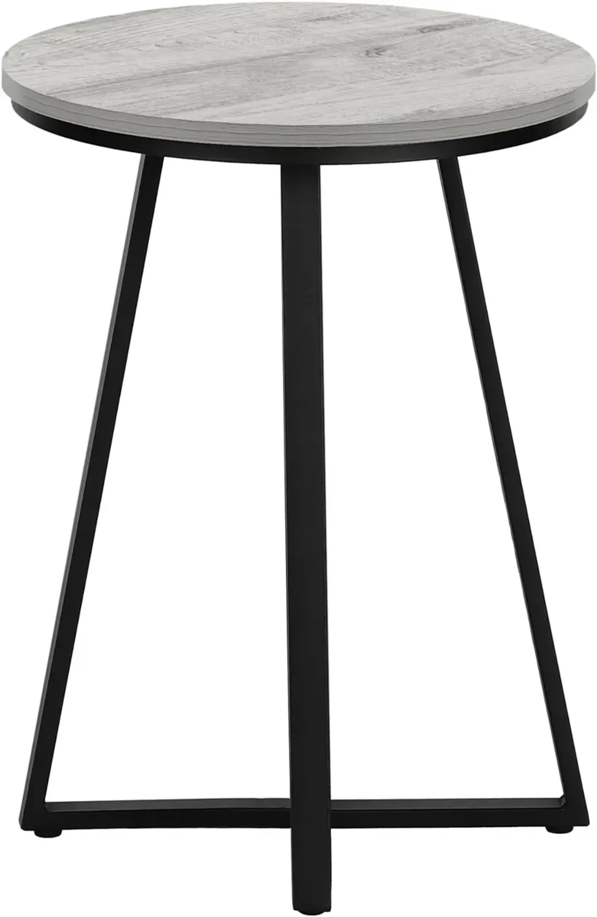 Elissa Gray and Black Round Side Table