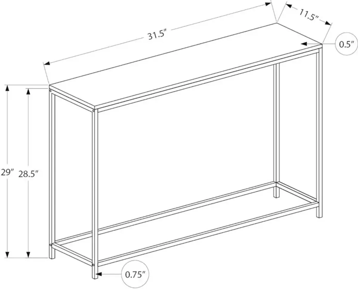 Blaine White and Black Console Table