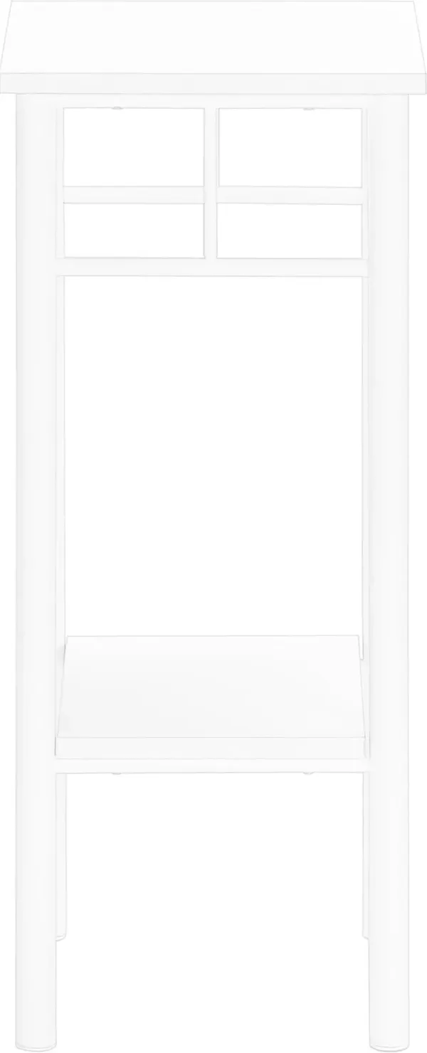 Belle White Contemporary Accent Table