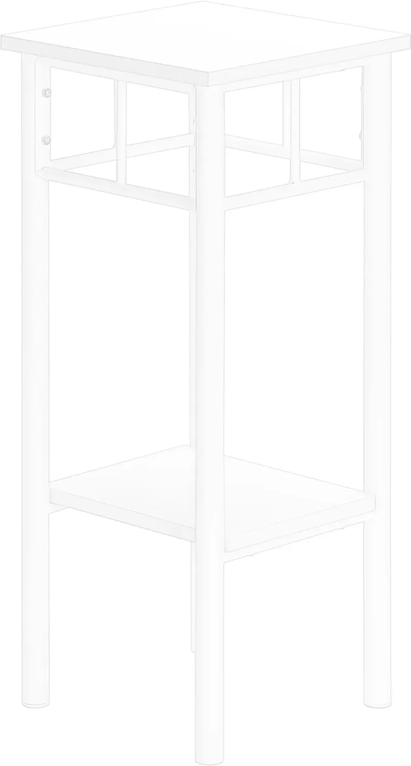 Belle White Contemporary Accent Table