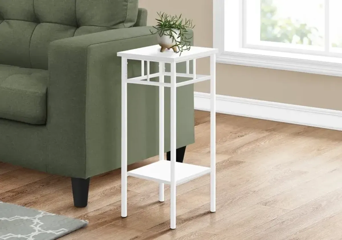 Belle White Contemporary Accent Table