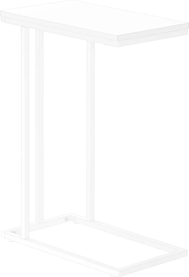 Eliza White Contemporary Accent Table