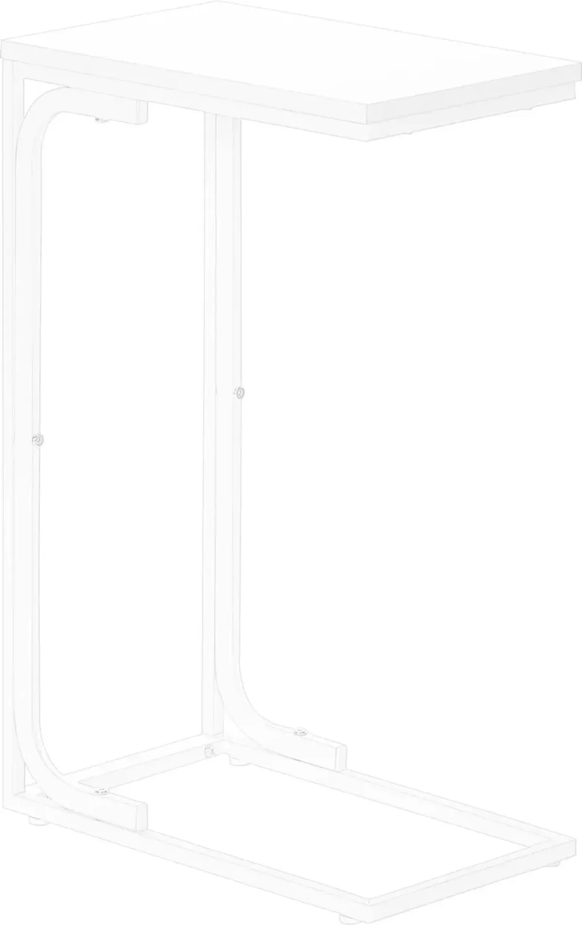 Aria White Contemporary Accent Table