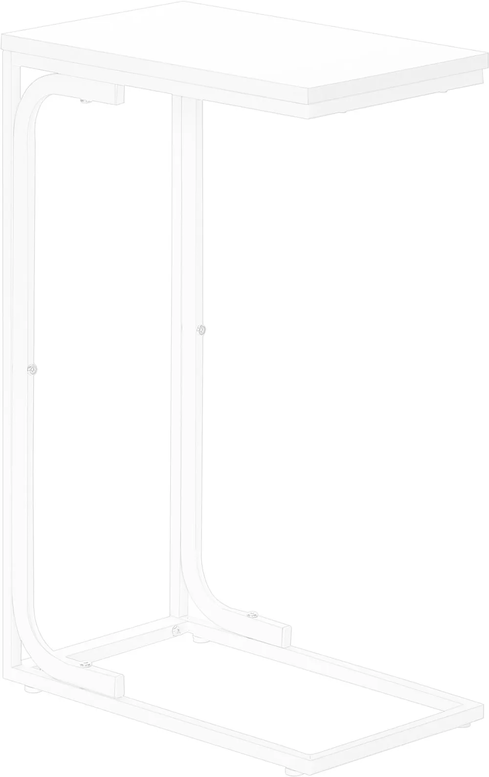 Aria White Contemporary Accent Table