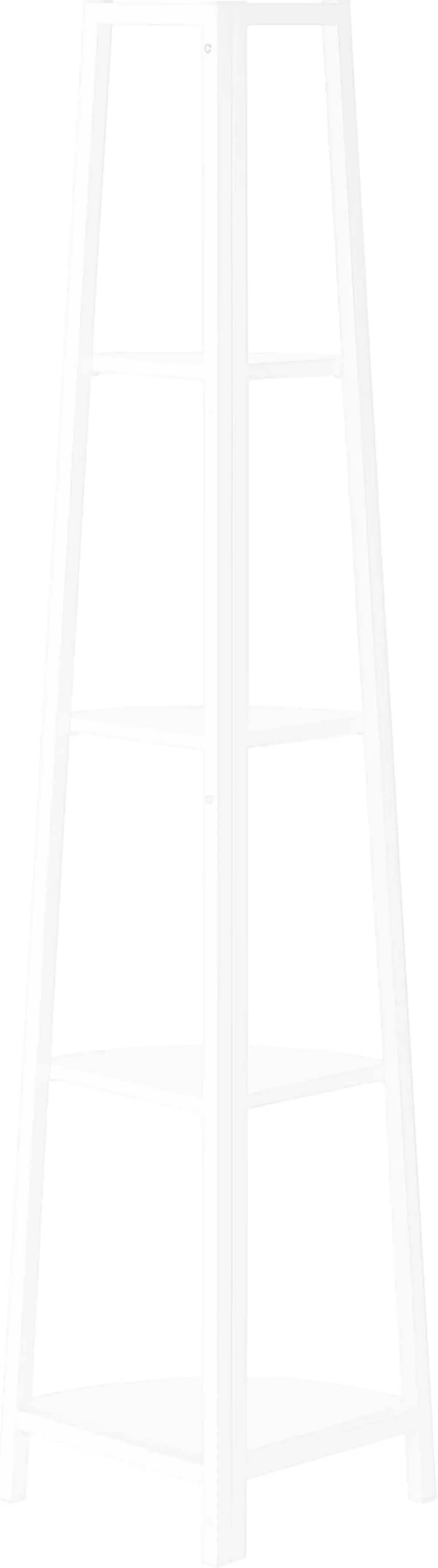 Connor 60-Inch White Corner Bookshelf