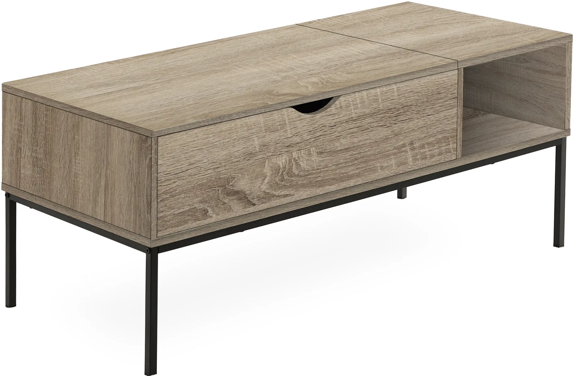 Landon Taupe Lift-Top Coffee Table