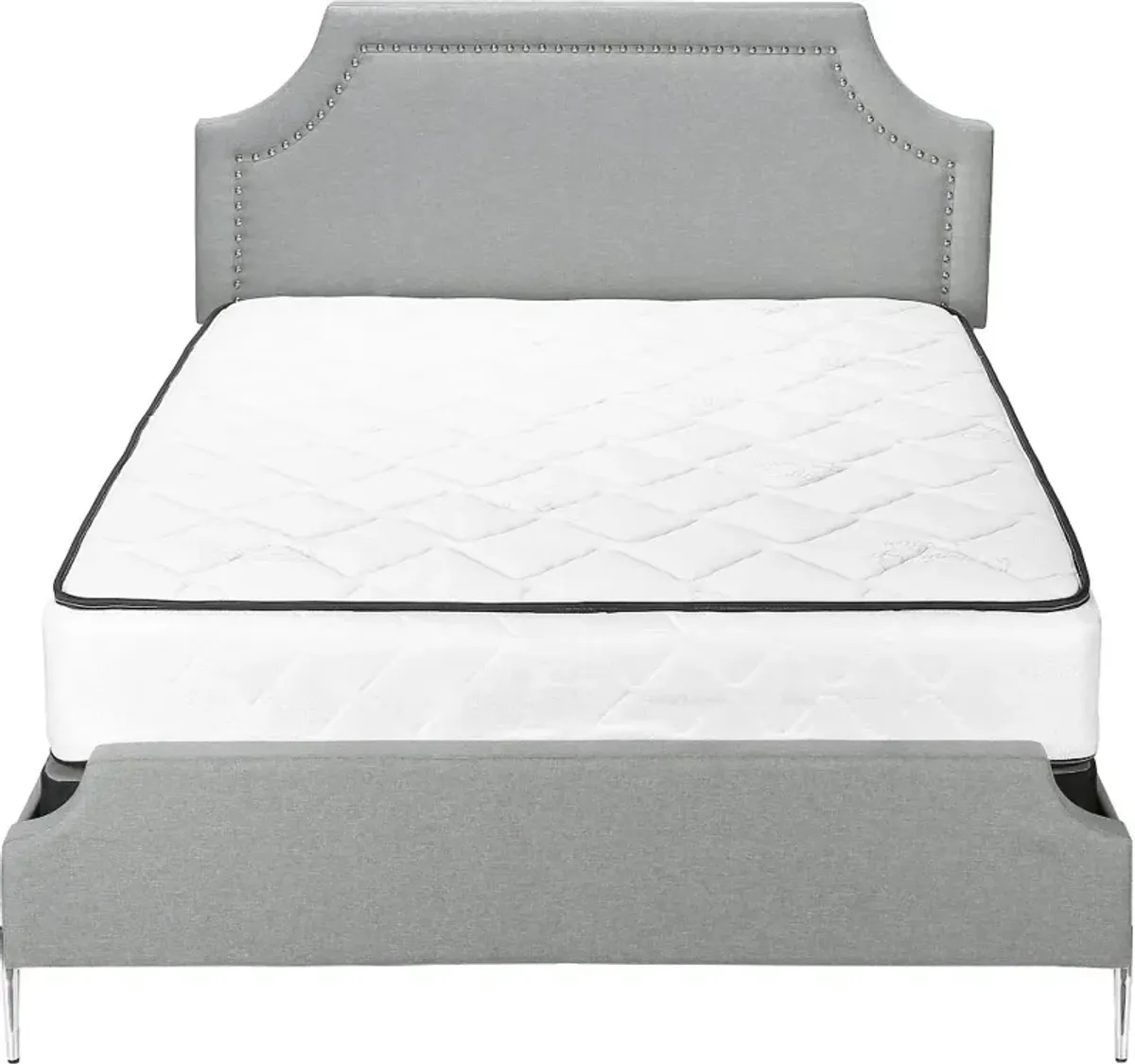 Liza Gray Queen Upholstered Bed