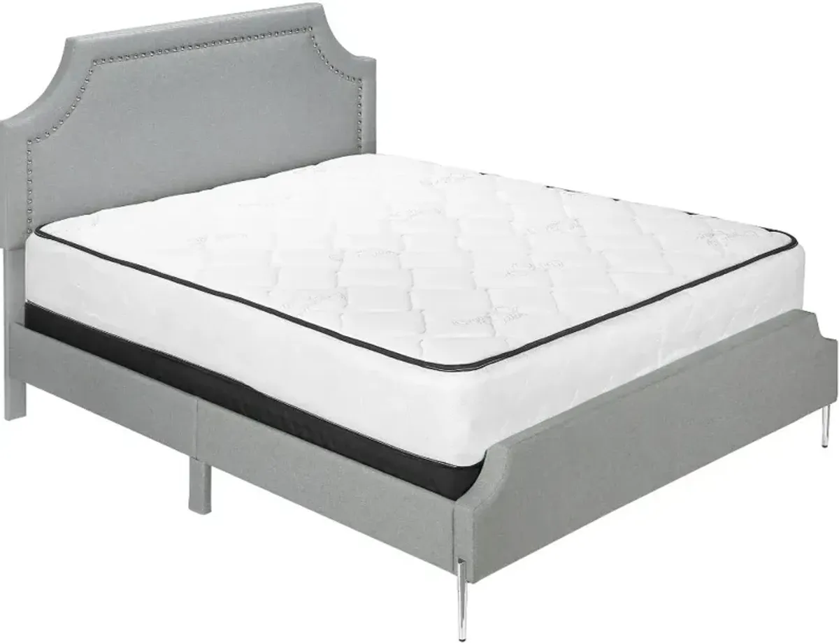 Liza Gray Queen Upholstered Bed