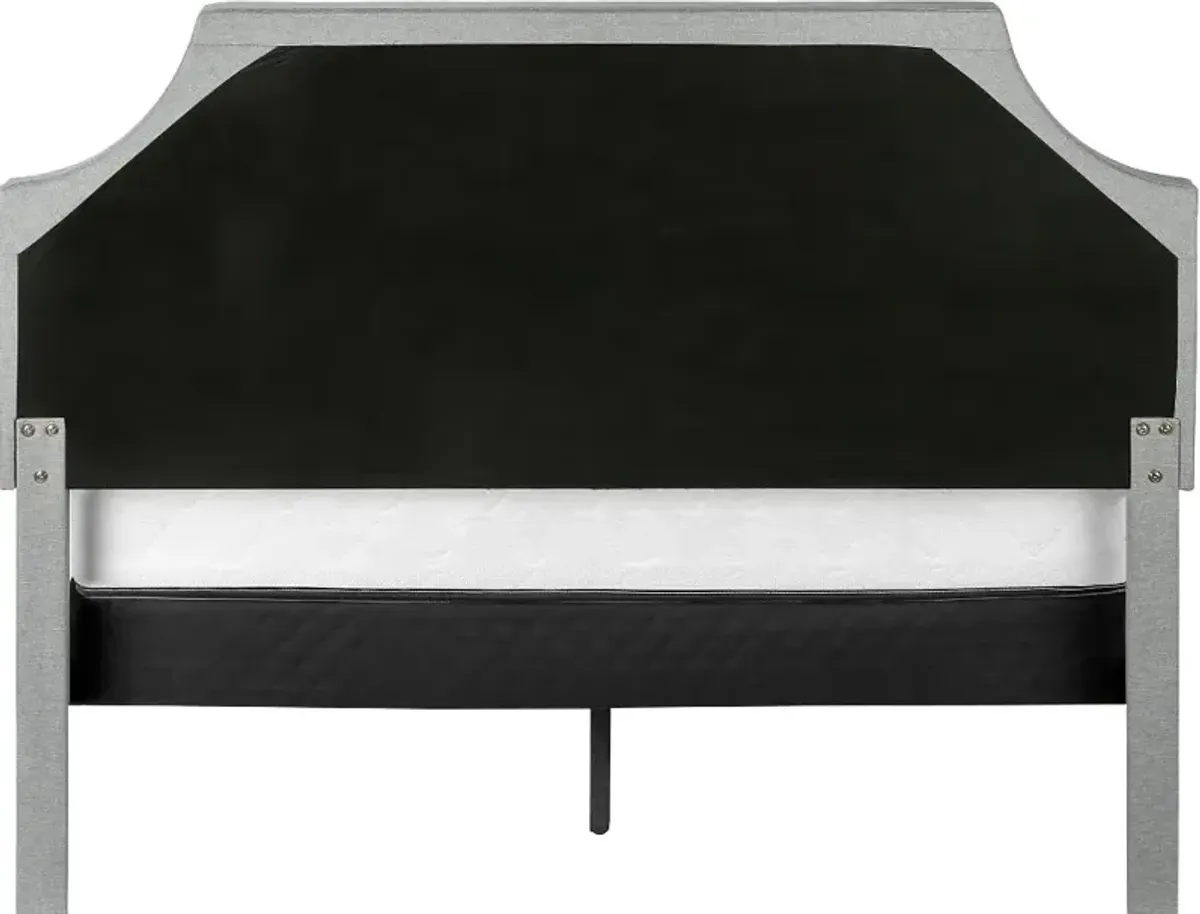 Liza Gray Queen Upholstered Bed