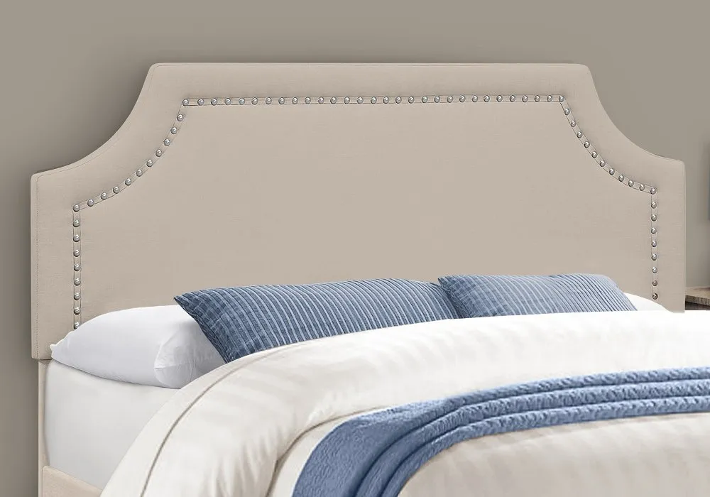 Liza Beige Queen Upholstered Bed