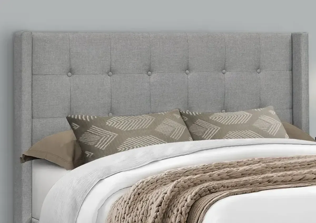 Chadley Gray Queen Upholstered Bed