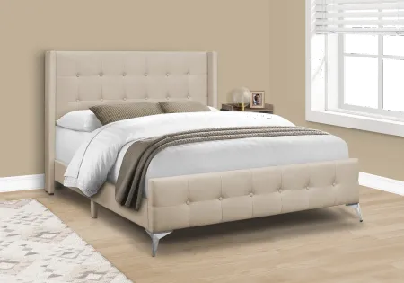 Chadley Beige Queen Upholstered Bed