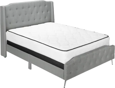 Grace Gray Queen Upholstered Bed
