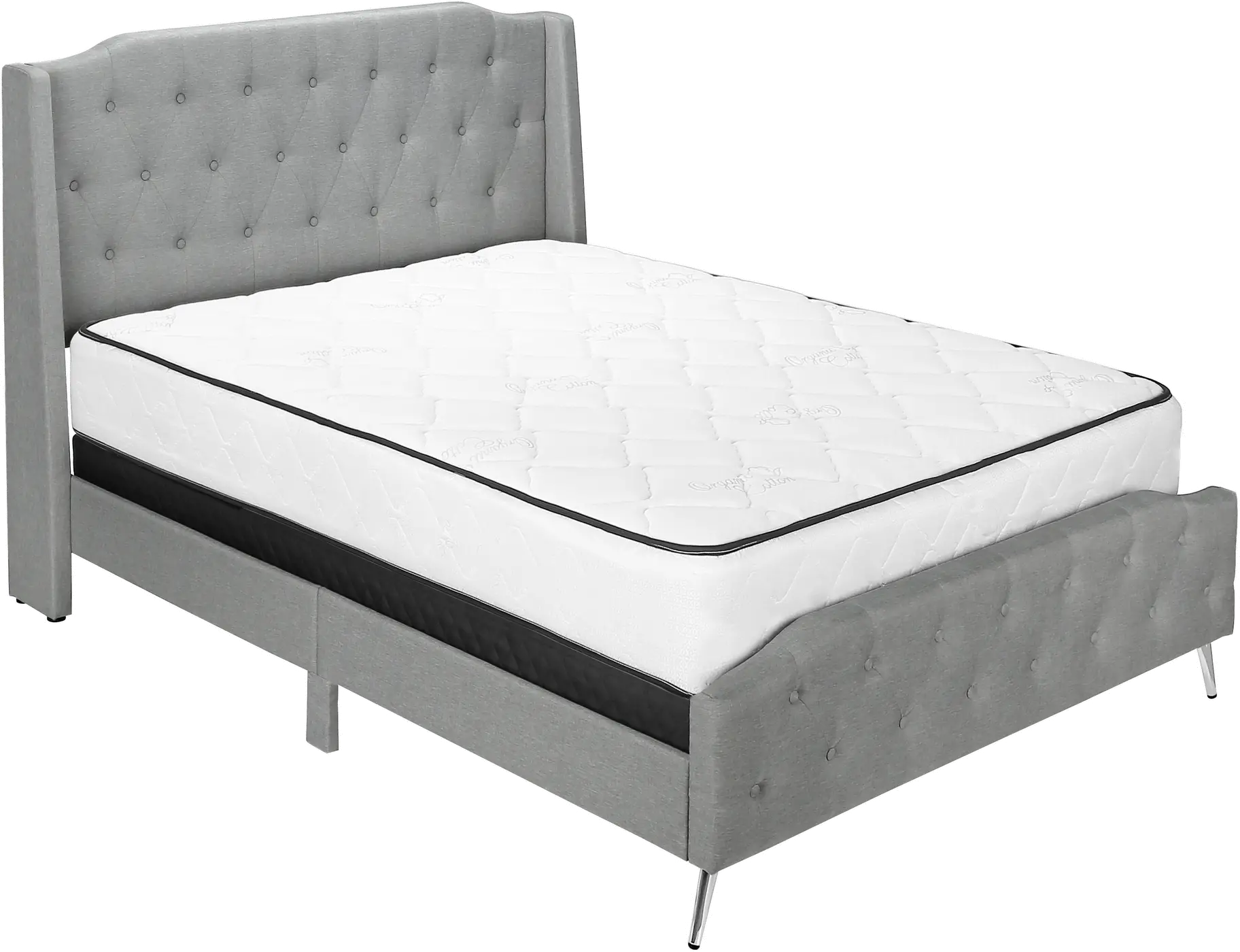 Grace Gray Queen Upholstered Bed