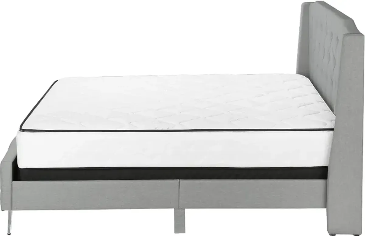 Grace Gray Queen Upholstered Bed