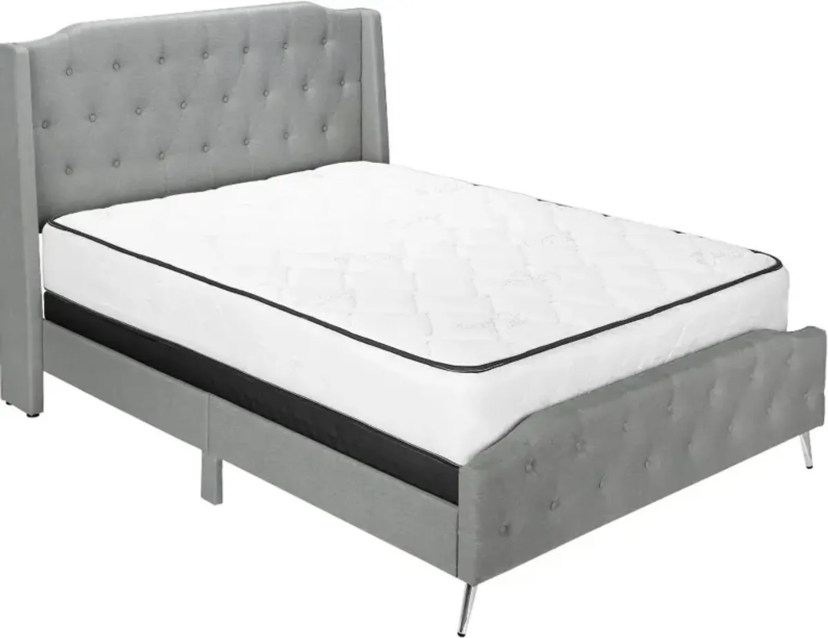 Grace Gray Queen Upholstered Bed