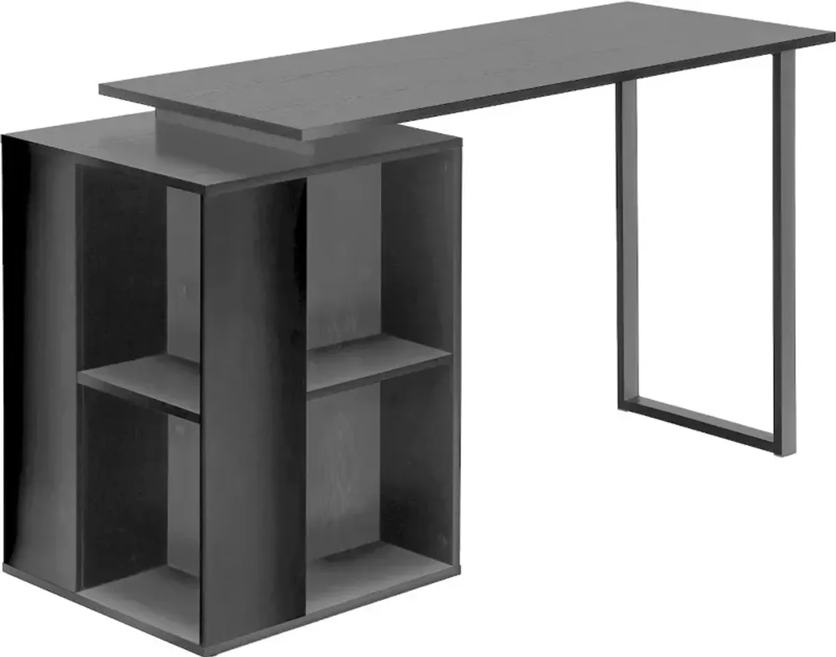 Phineas Black 55-Inch Home Office Desk