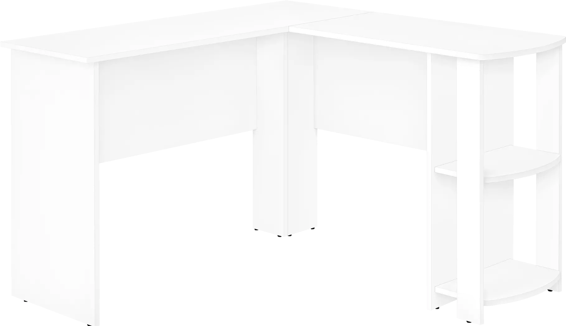 White 48-Inch Modern Corner Office Desk