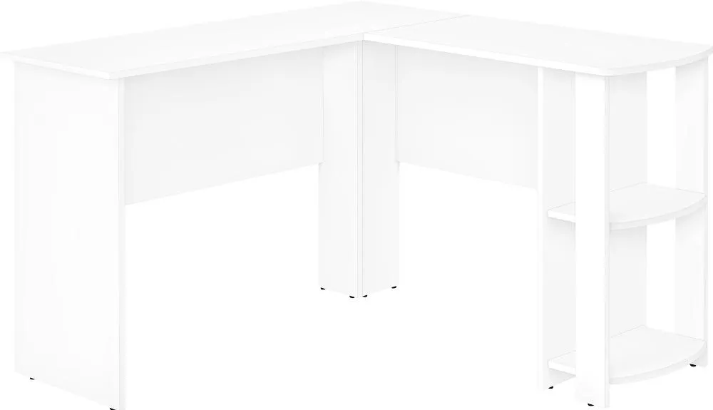 White 48-Inch Modern Corner Office Desk