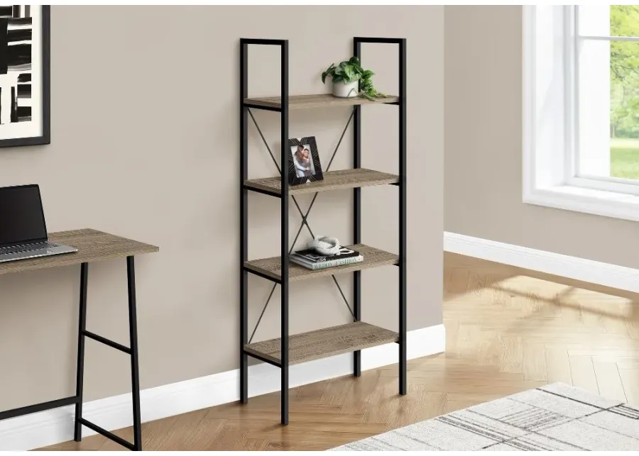 Winston 48-Inch Brown Modern Bookshelf